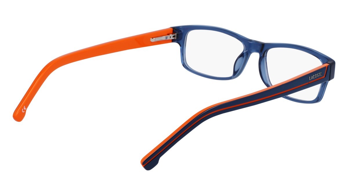 Eyeglasses Lacoste L2707 ON (421) color blue steel/orange shape rectangle 