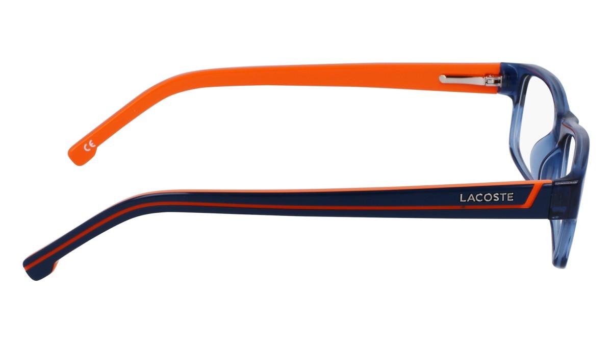 Eyeglasses Lacoste L2707 ON (421) color blue steel/orange shape rectangle 