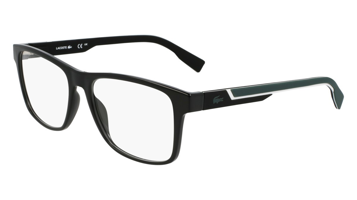 Eyeglasses Lacoste L2707MAG-SET N (001) color black shape rectangle lenses solid green