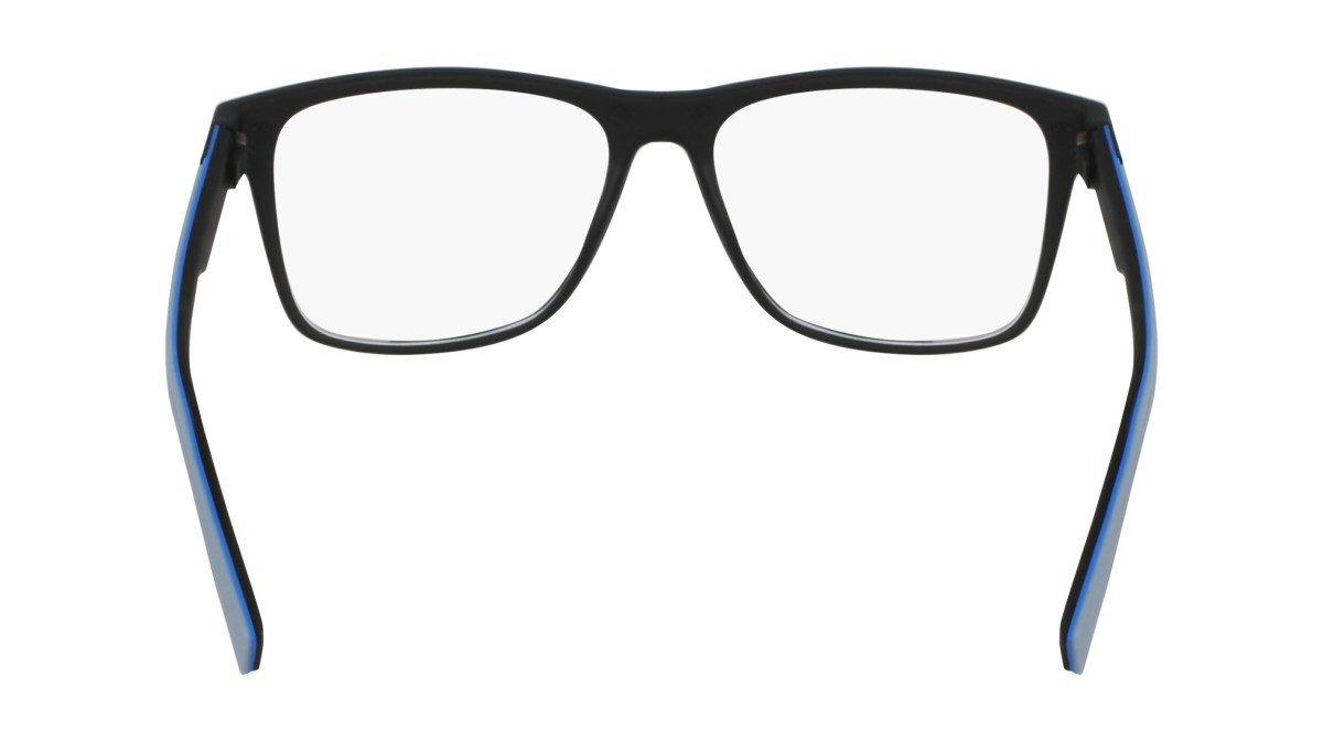 Eyeglasses Lacoste L2707MAG-SET N (002) color matte black shape rectangle lenses solid grey silver