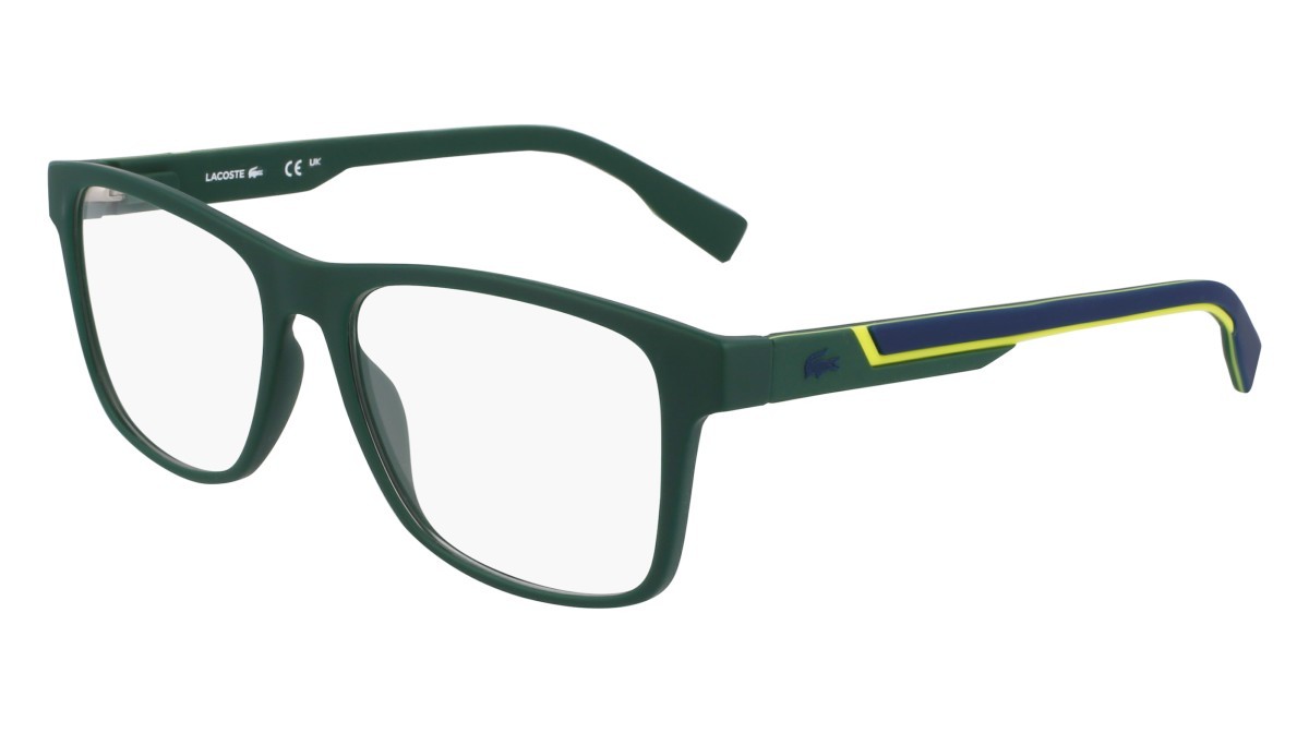Eyeglasses Lacoste L2707MAG-SET N (301) color green shape rectangle lenses solid blue