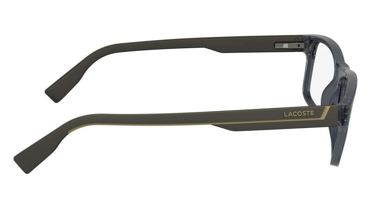 Eyeglasses Lacoste L2707N (035) color transparent grey shape rectangle 