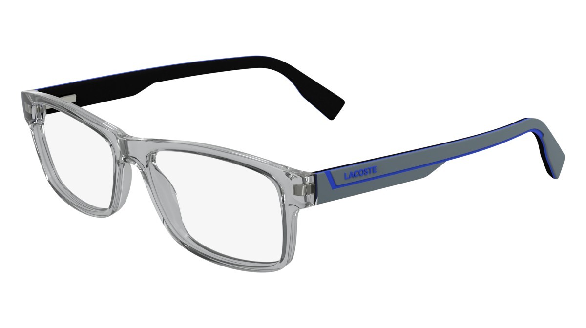 Occhiali da vista Lacoste L2707N (038) colore crystal light grey forma rettangolare lenti color add 1
