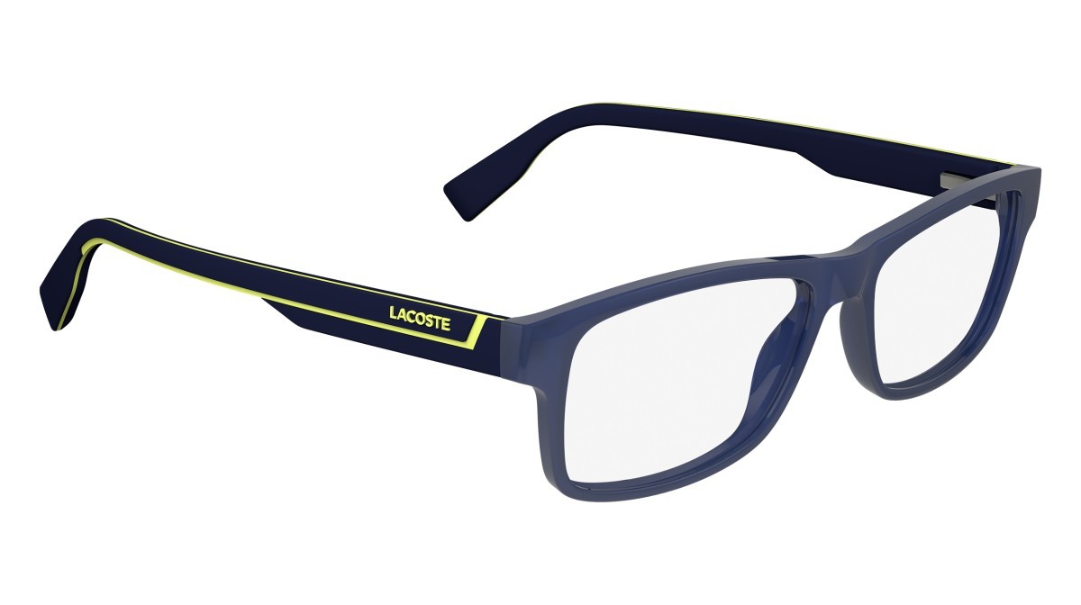 Eyeglasses Lacoste L2707N (424) color matte blue shape rectangle 