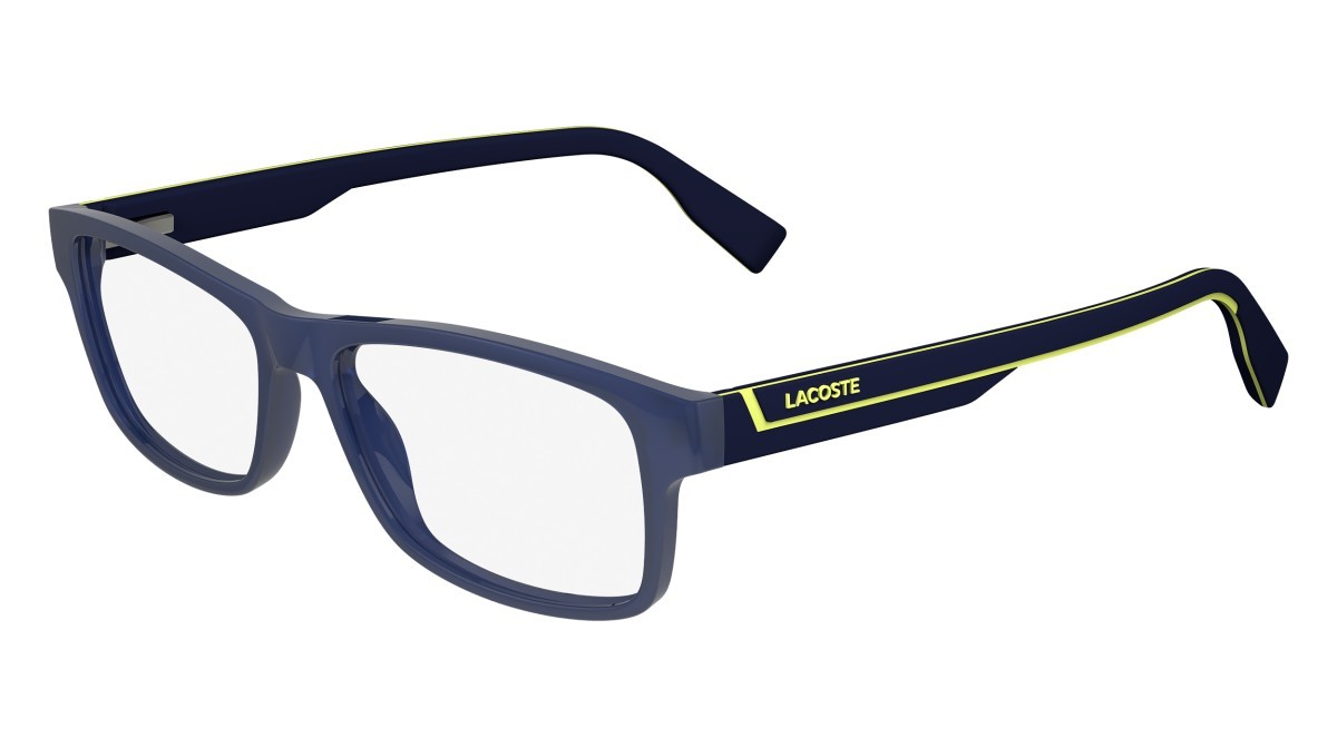 Eyeglasses Lacoste L2707N (424) color matte blue shape rectangle 