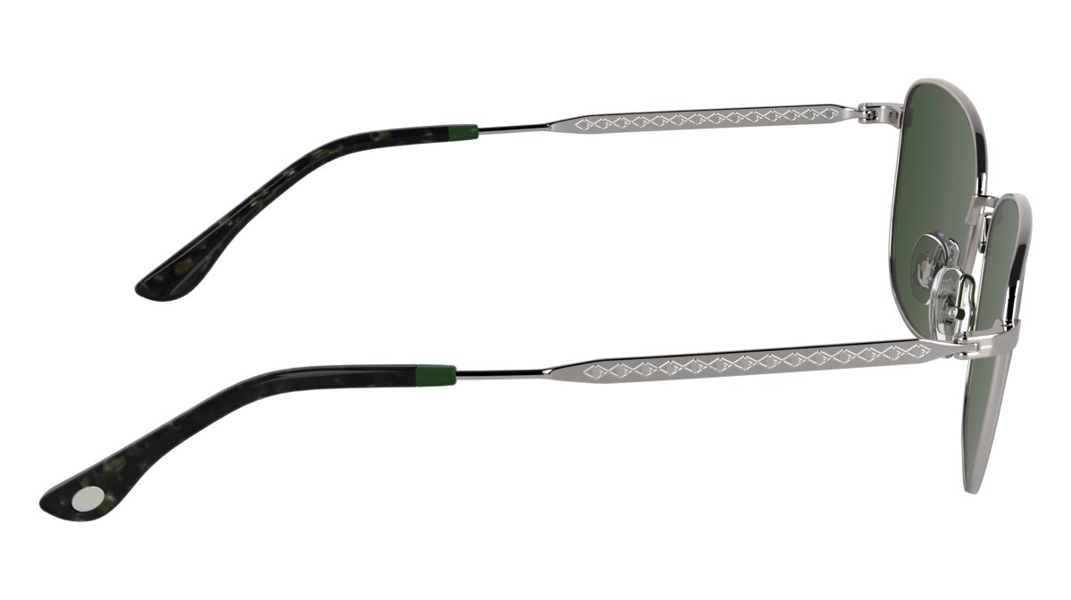 Sunglasses Lacoste L270S (033) color gunmetal shape rectangle lenses solid green