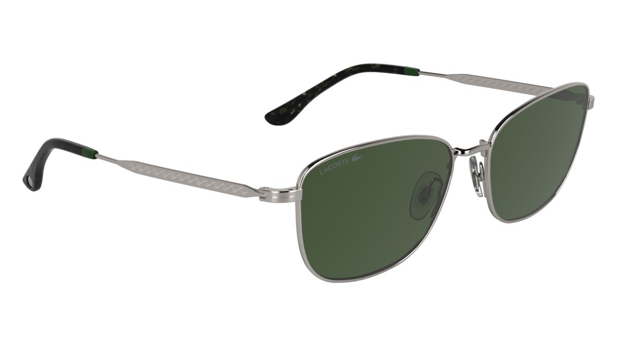Sunglasses Lacoste L270S (033) color gunmetal shape rectangle lenses solid green