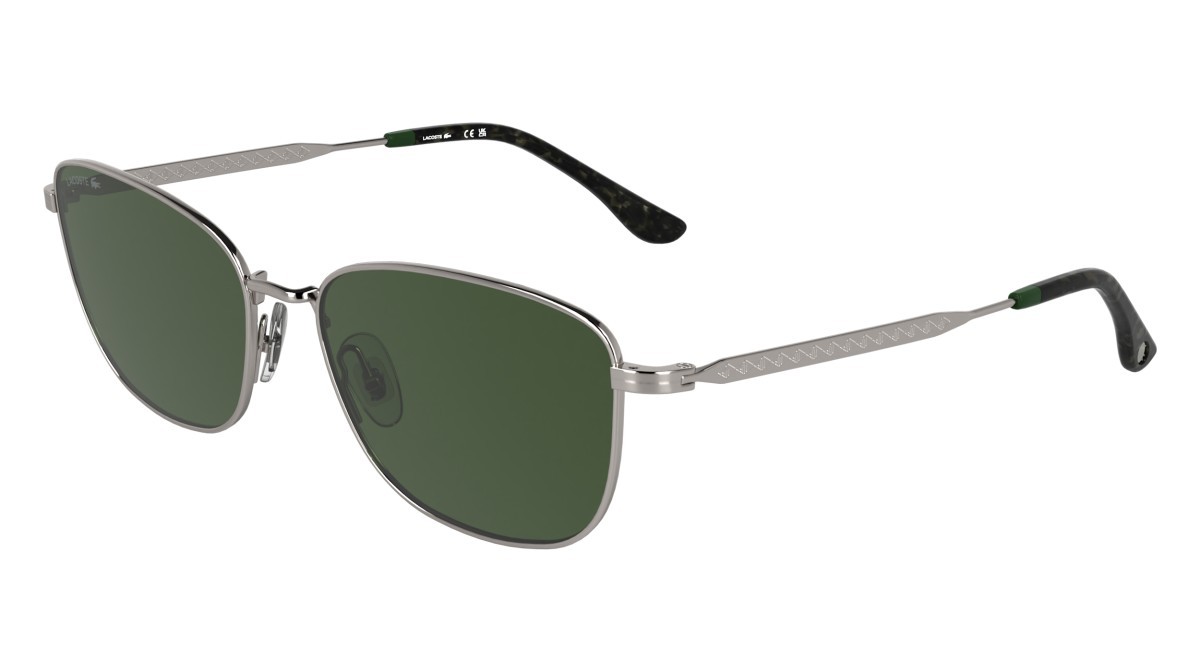 Sunglasses Lacoste L270S (033) color gunmetal shape rectangle lenses solid green