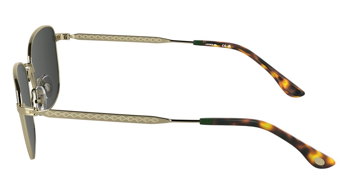 Sunglasses Lacoste L270S (714) color gold shape rectangle lenses solid smoke