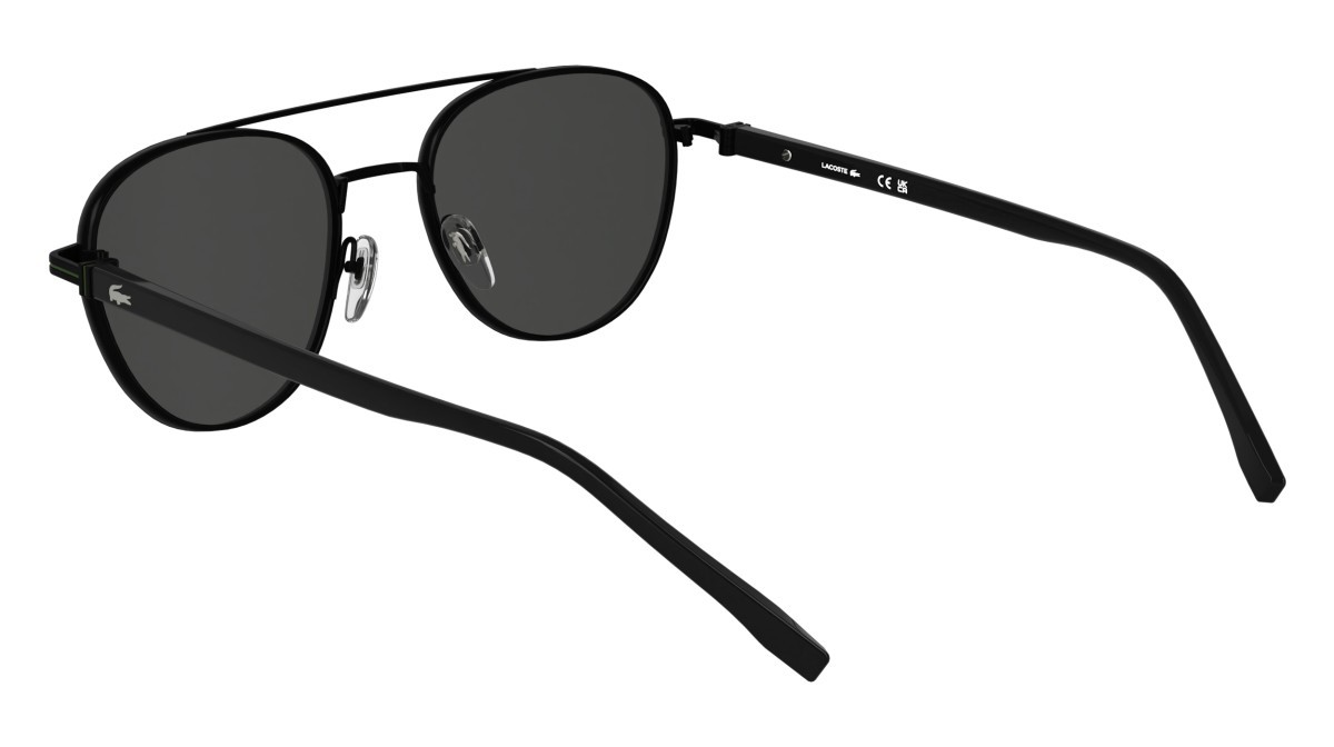 Sunglasses Lacoste L271S (002) color matte black shape rectangle lenses solid grey