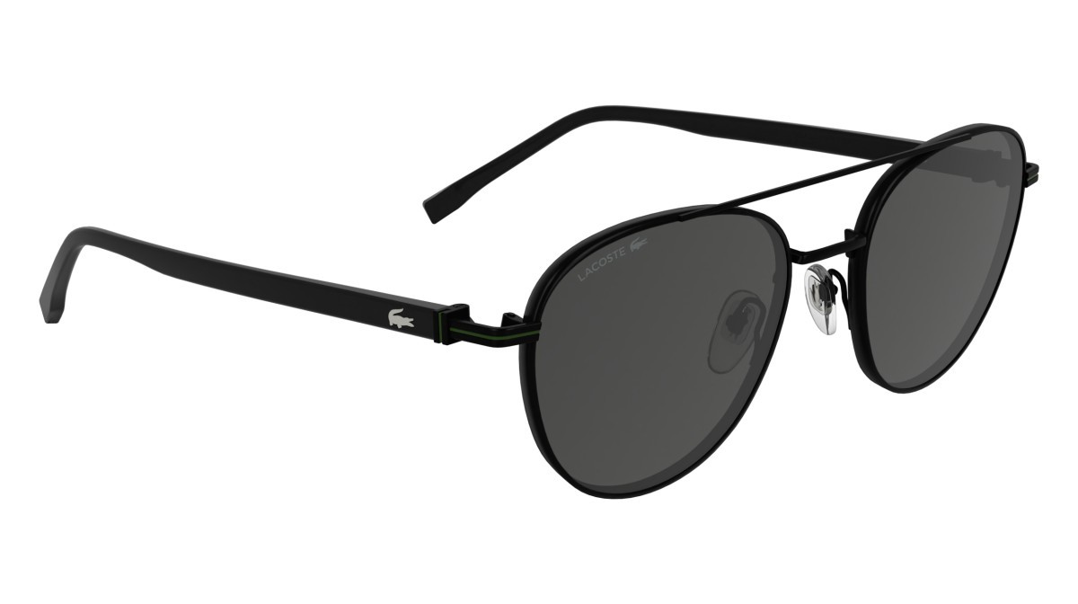 Sunglasses Lacoste L271S (002) color matte black shape rectangle lenses solid grey