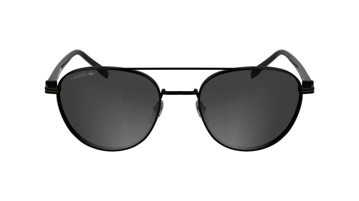 Sunglasses Lacoste L271S (002) color matte black shape rectangle lenses solid grey