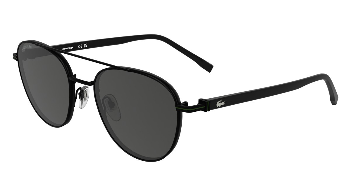 Sunglasses Lacoste L271S (002) color matte black shape rectangle lenses solid grey