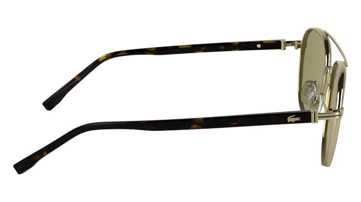 Sunglasses Lacoste L271S (714) color gold shape rectangle lenses solid light brown