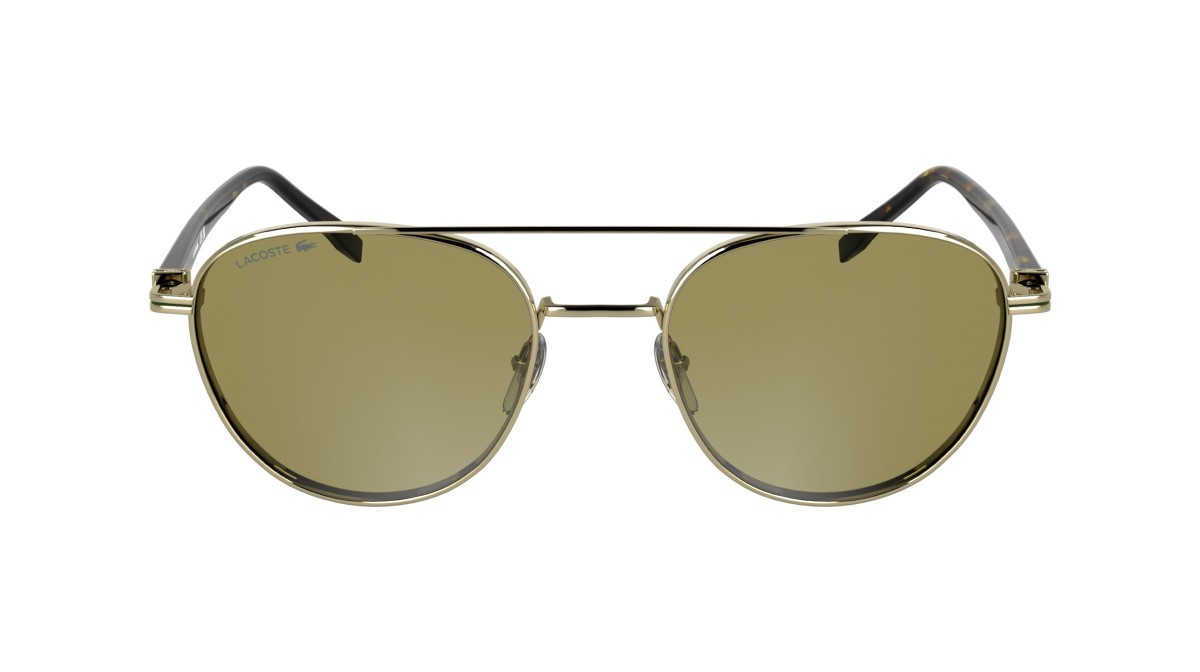 Sunglasses Lacoste L271S (714) color gold shape rectangle lenses solid light brown
