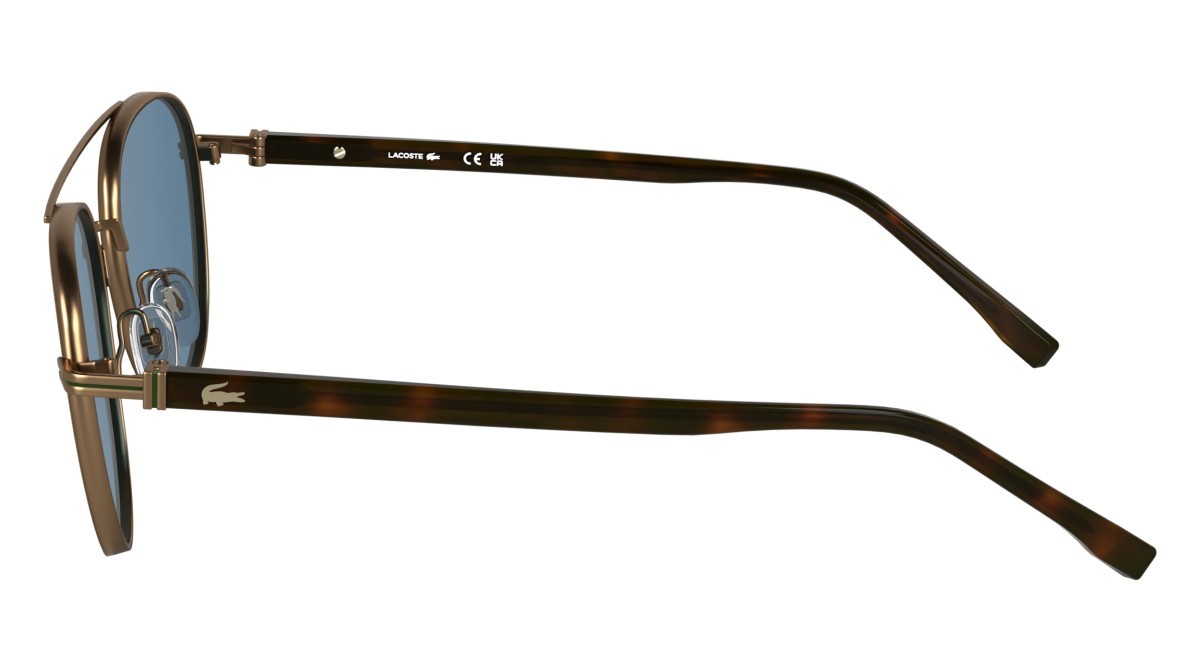 Sunglasses Lacoste L271S (750) color amber gold shape rectangle lenses solid azure