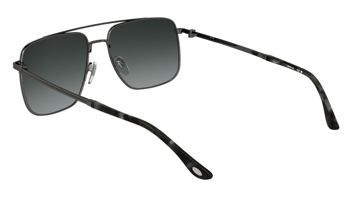 Occhiali da sole Lacoste L272S (035) colore dark gunmetal forma rettangolare lenti gradient grey