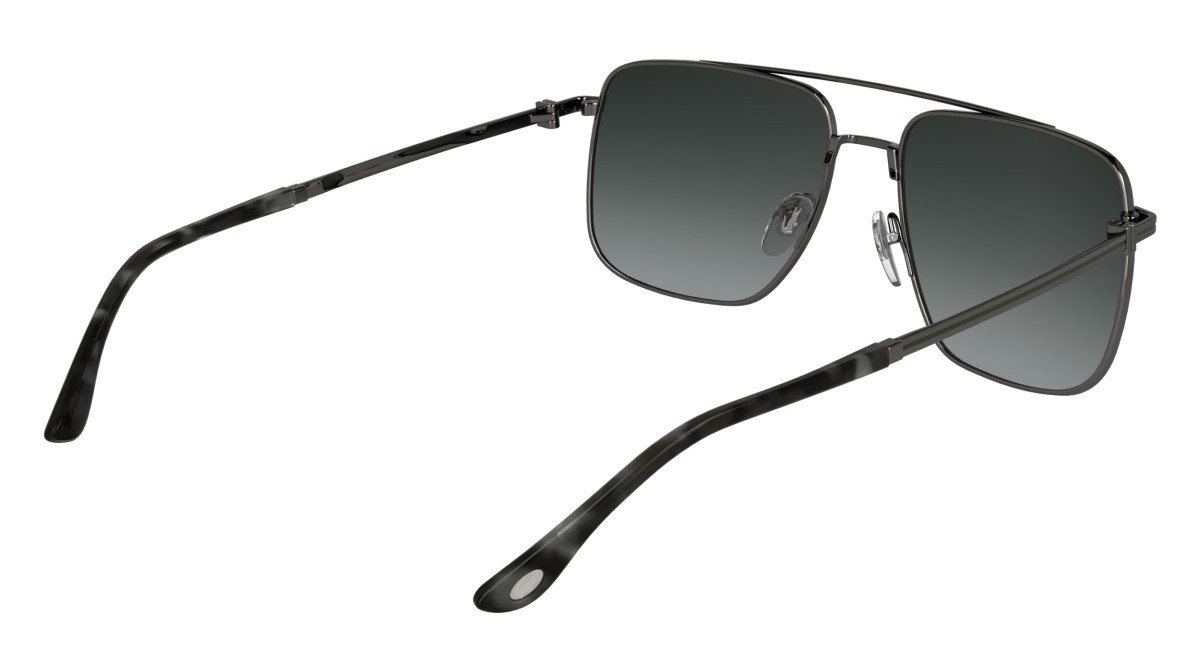Occhiali da sole Lacoste L272S (035) colore dark gunmetal forma rettangolare lenti gradient grey