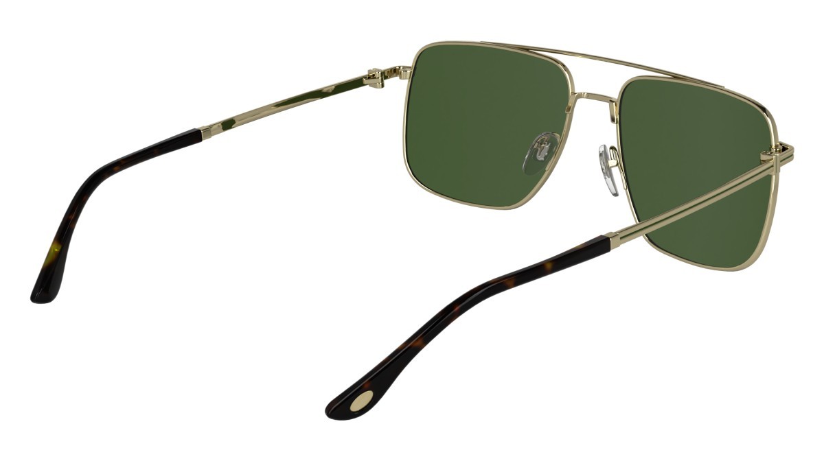 Sunglasses Lacoste L272S (714) color gold shape rectangle lenses solid green