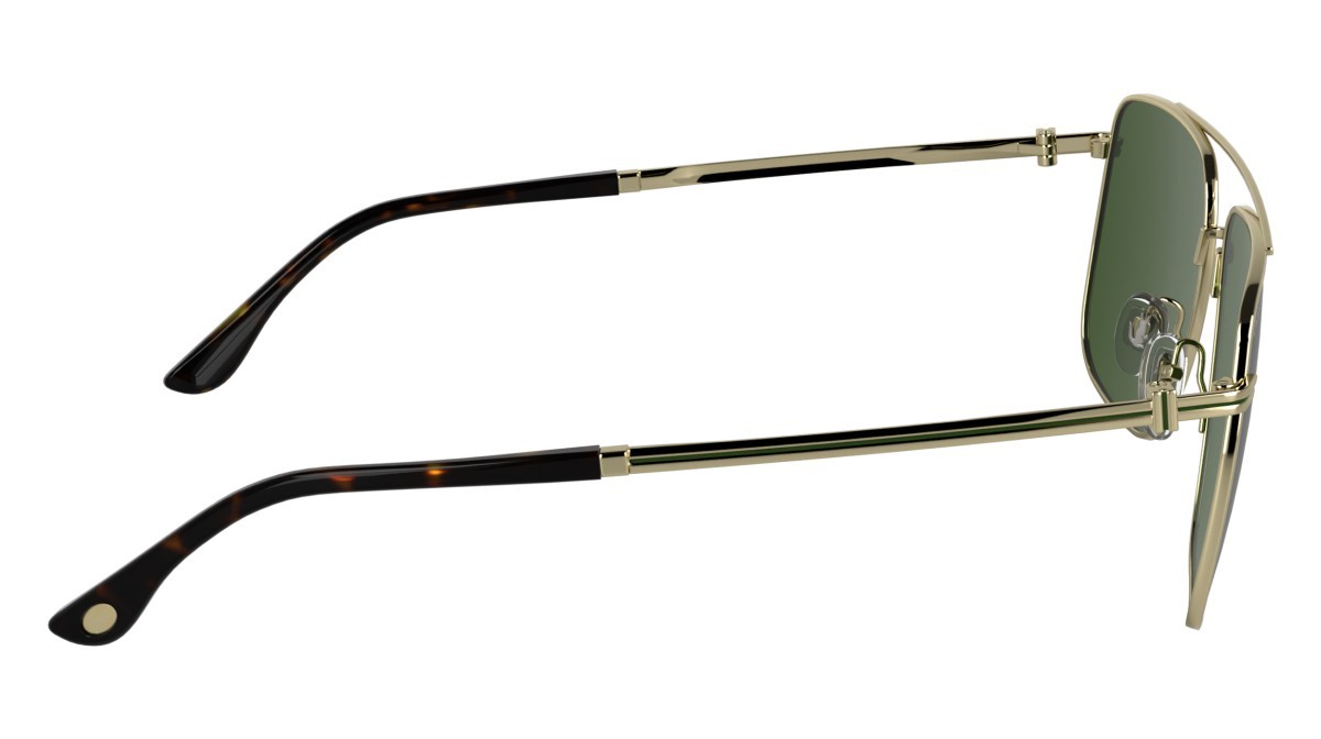 Sunglasses Lacoste L272S (714) color gold shape rectangle lenses solid green