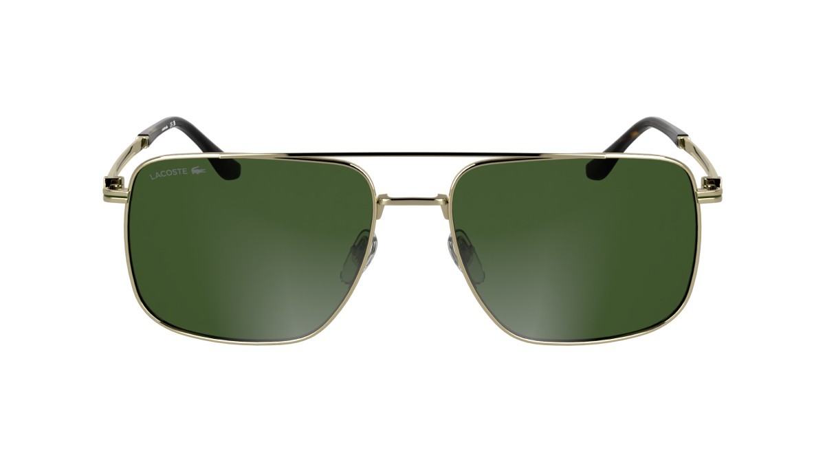 Sunglasses Lacoste L272S (714) color gold shape rectangle lenses solid green