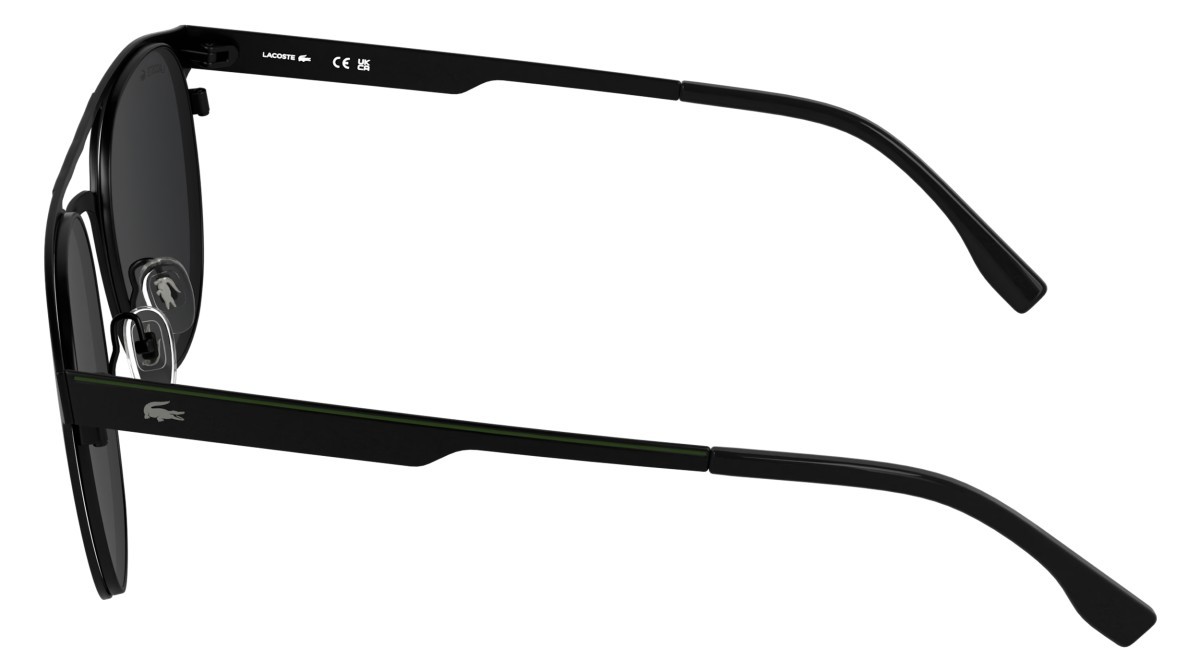 Sunglasses Lacoste L275S (002) color matte black shape round lenses solid grey