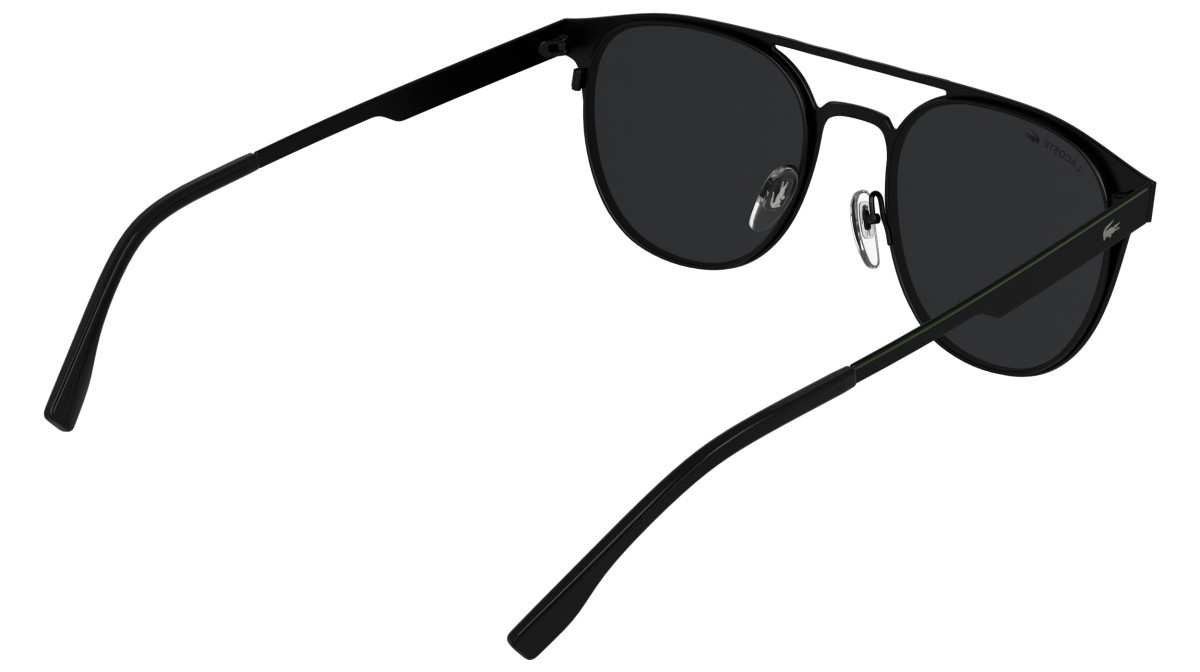 Sunglasses Lacoste L275S (002) color matte black shape round lenses solid grey