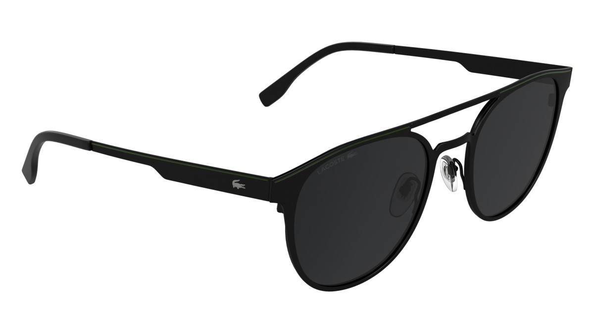 Sunglasses Lacoste L275S (002) color matte black shape round lenses solid grey