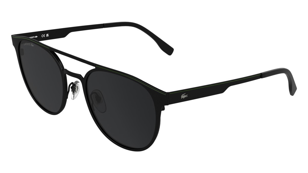 Sunglasses Lacoste L275S (002) color matte black shape round lenses solid grey