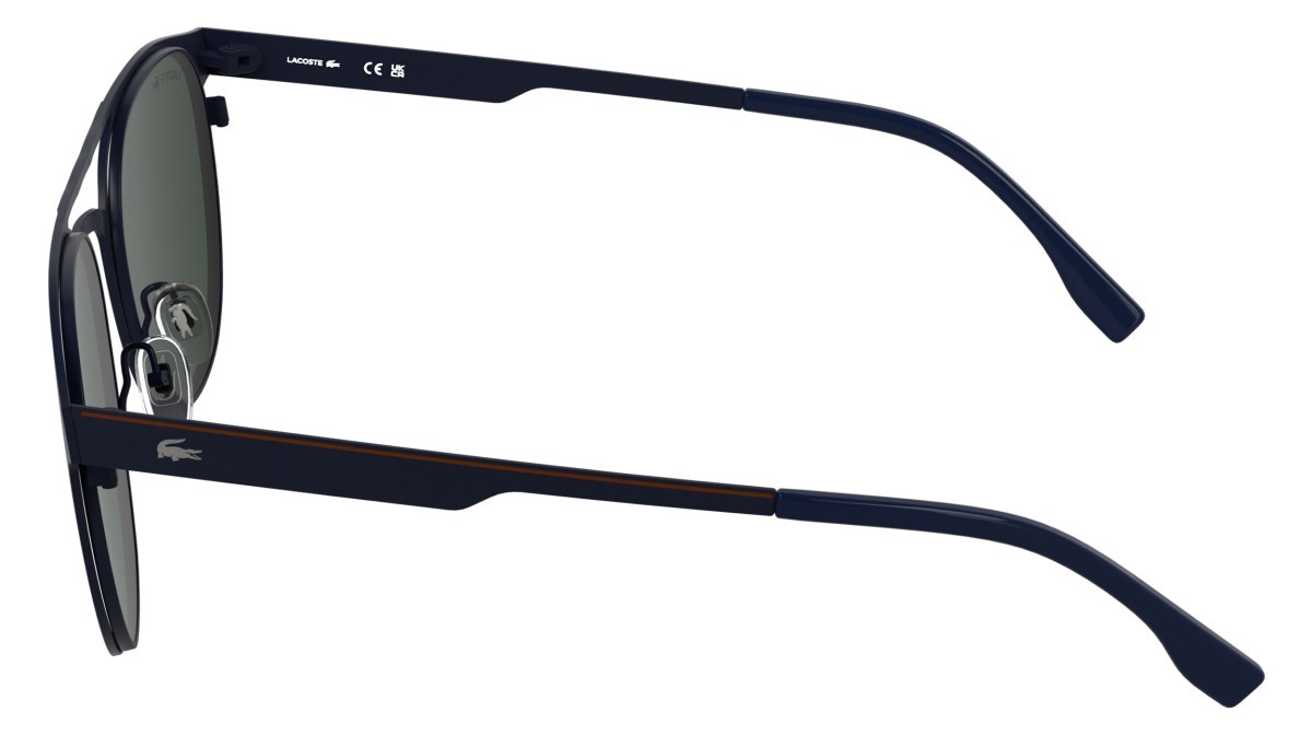Sunglasses Lacoste L275S (424) color matte blue shape round lenses solid blue