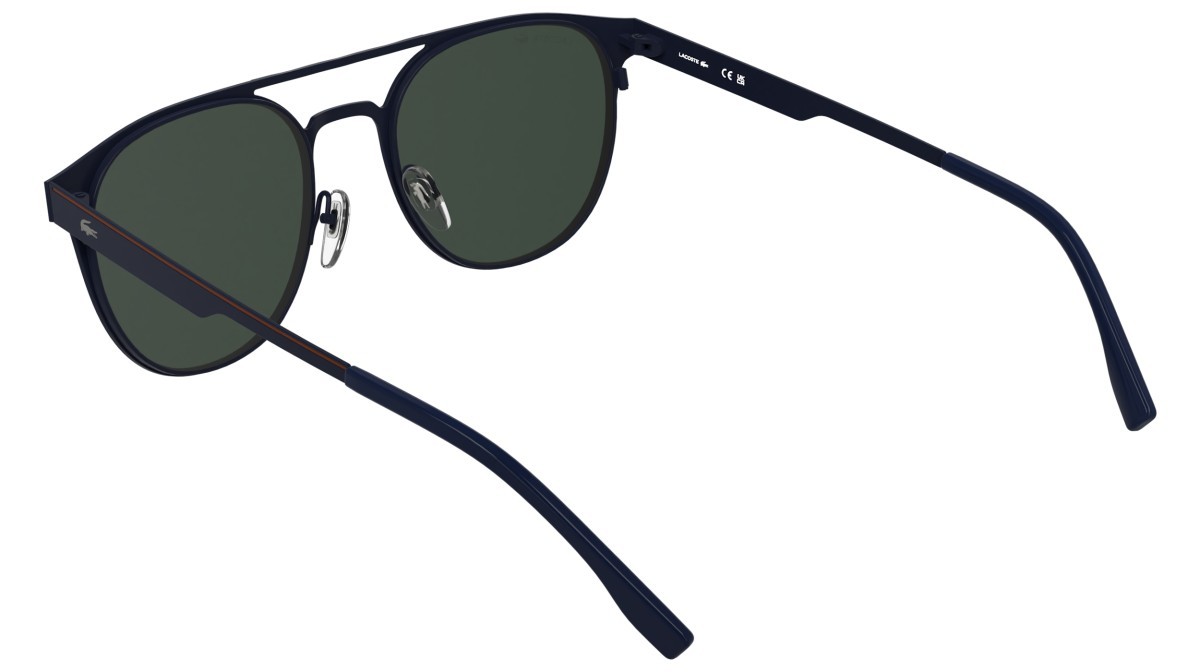 Sunglasses Lacoste L275S (424) color matte blue shape round lenses solid blue