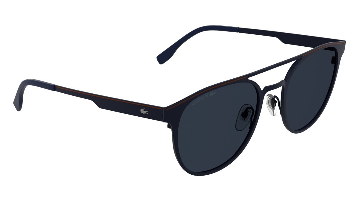 Sunglasses Lacoste L275S (424) color matte blue shape round lenses solid blue