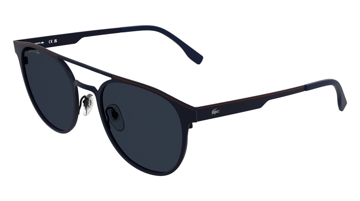 Sunglasses Lacoste L275S (424) color matte blue shape round lenses solid blue