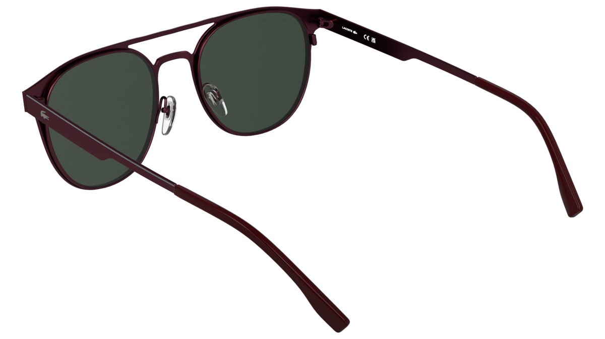 Sunglasses Lacoste L275S (601) color matte burgundy shape round lenses solid wine