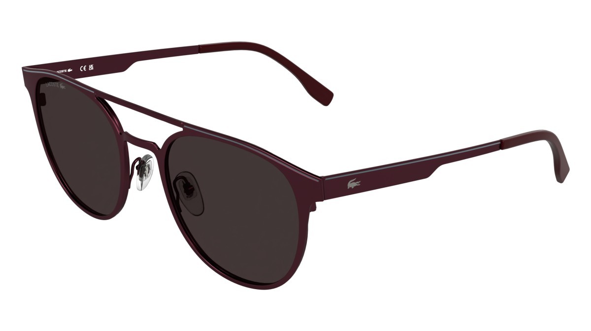 Sunglasses Lacoste L275S (601) color matte burgundy shape round lenses solid wine