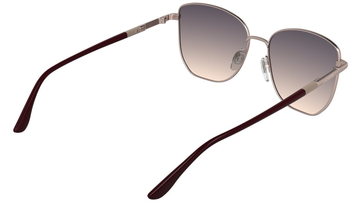 Sunglasses Lacoste L276S (662) color light rose shape aviator lenses gradient purple nude