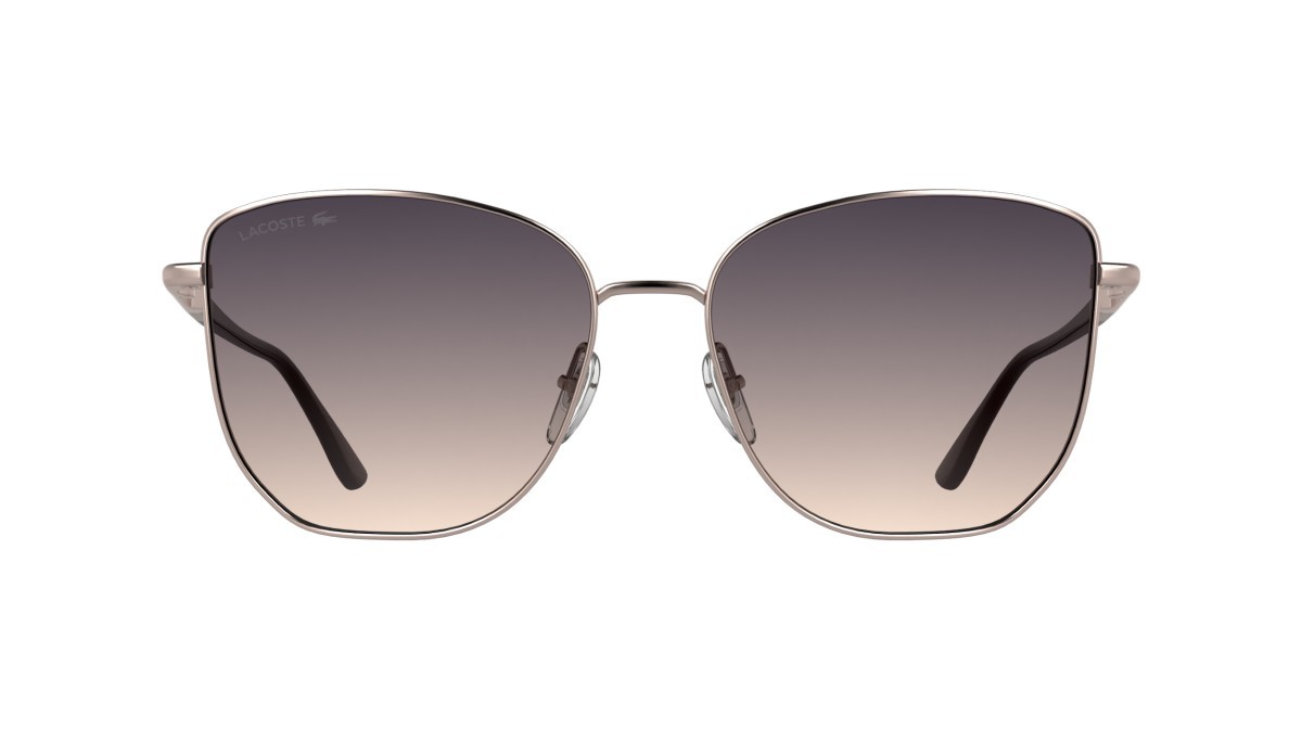 Sunglasses Lacoste L276S (662) color light rose shape aviator lenses gradient purple nude