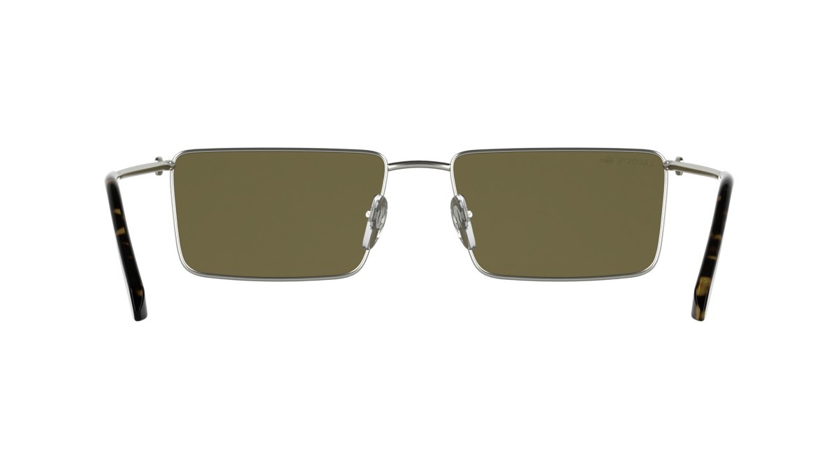 Sunglasses Lacoste L279S (041) color silver/brown shape rectangle lenses solid brown