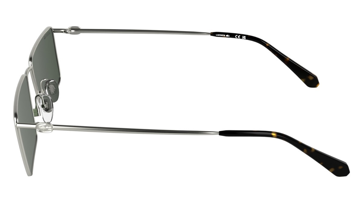Sunglasses Lacoste L279S (042) color silver/green shape rectangular lenses solid green