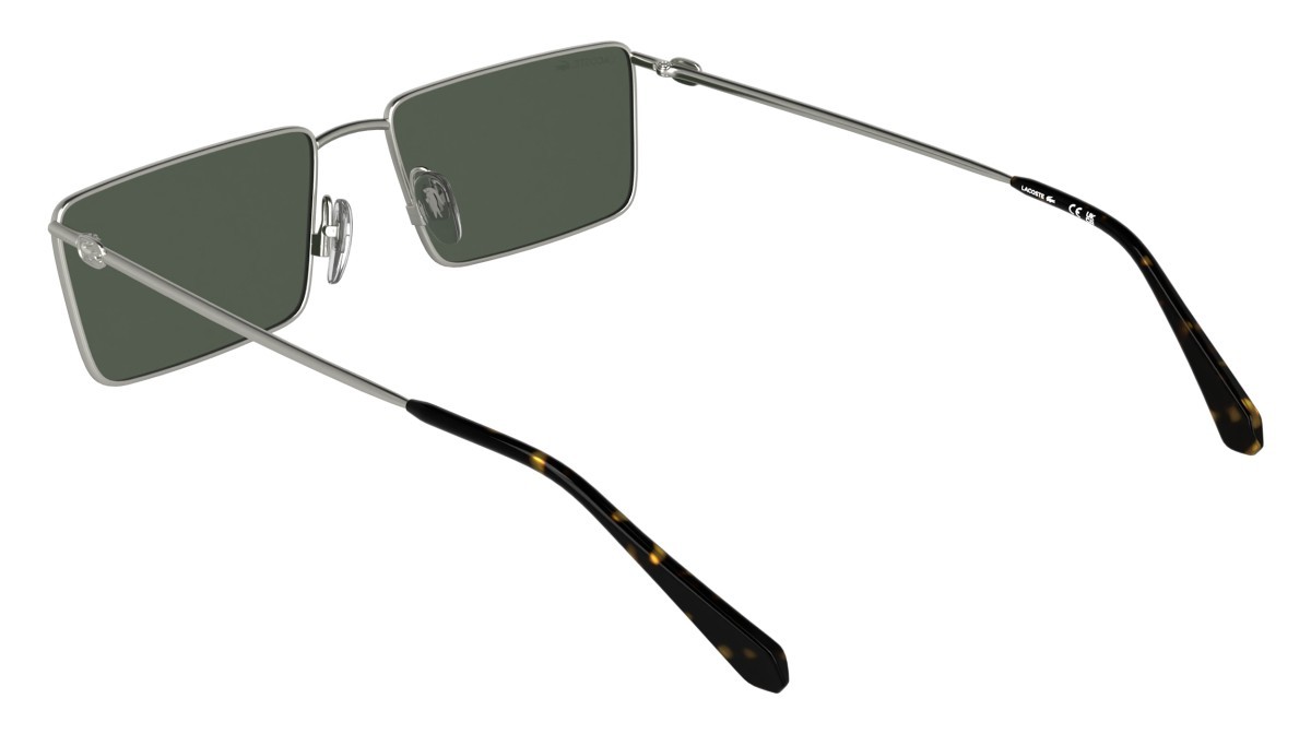 Sunglasses Lacoste L279S (042) color silver/green shape rectangular lenses solid green