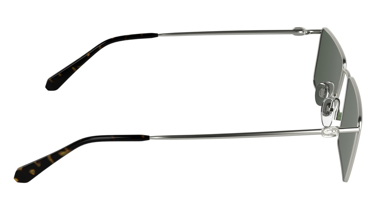 Sunglasses Lacoste L279S (042) color silver/green shape rectangular lenses solid green