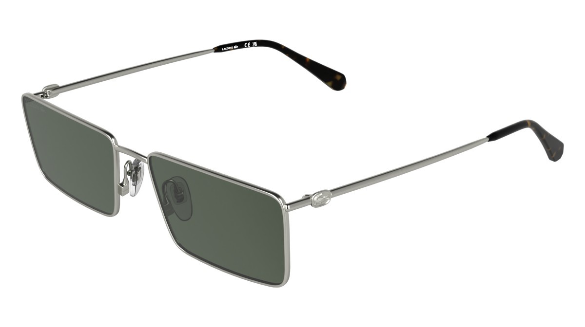 Sunglasses Lacoste L279S (042) color silver/green shape rectangular lenses solid green
