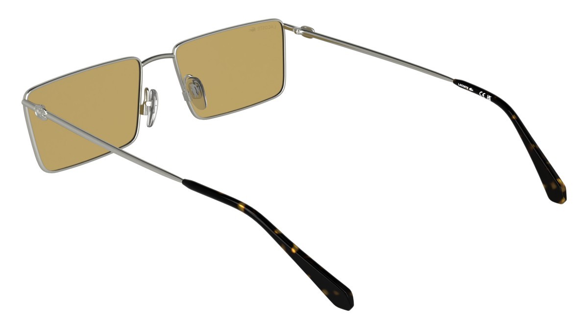 Sunglasses Lacoste L279S (043) color silver/honey shape rectangle lenses solid honey