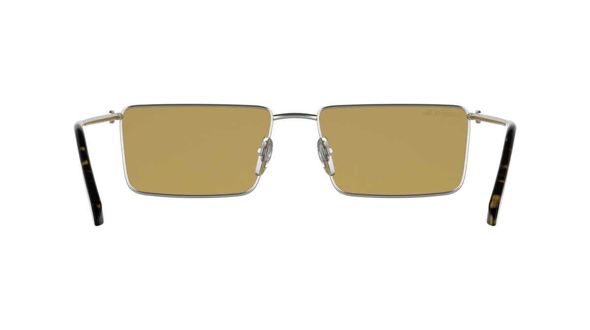 Sunglasses Lacoste L279S (043) color silver/honey shape rectangle lenses solid honey