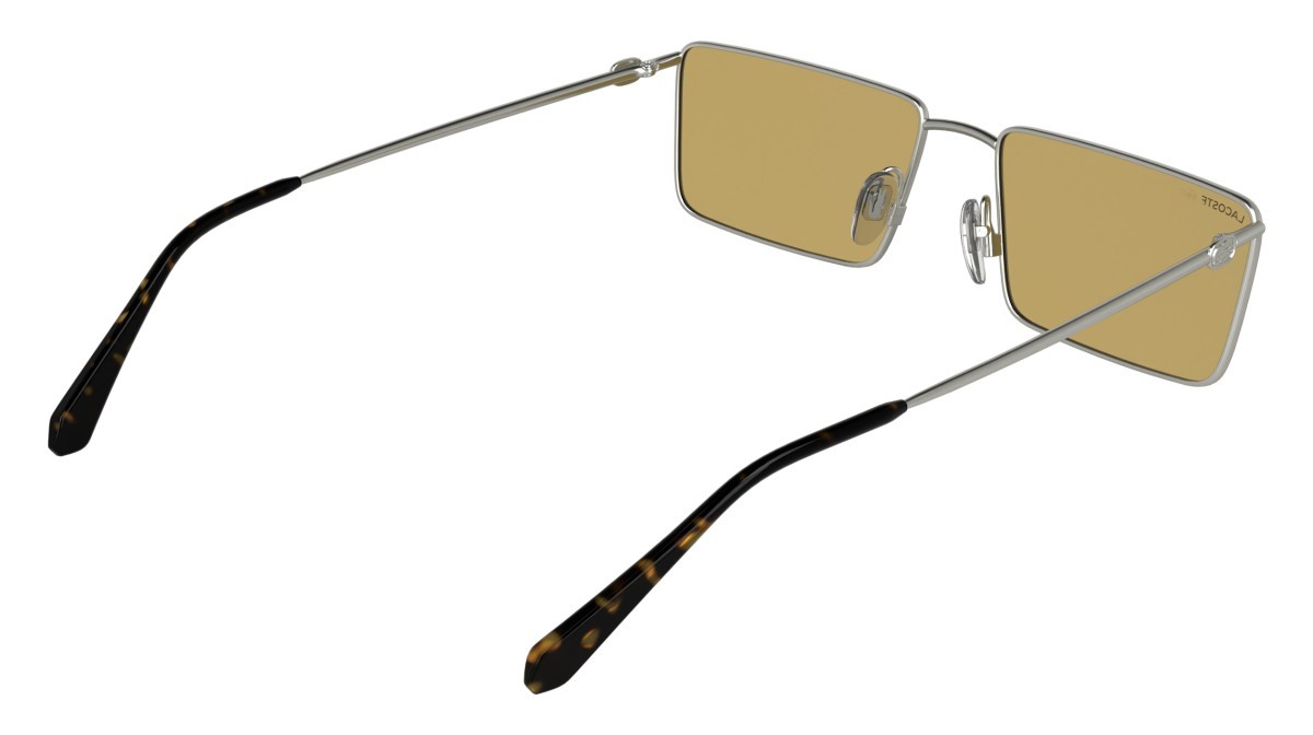 Sunglasses Lacoste L279S (043) color silver/honey shape rectangle lenses solid honey