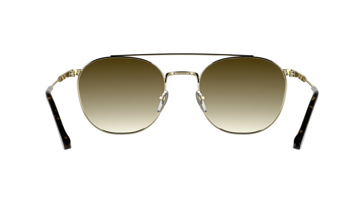 Sunglasses Lacoste L281S (714) color gold shape rectangle lenses gradient light brown