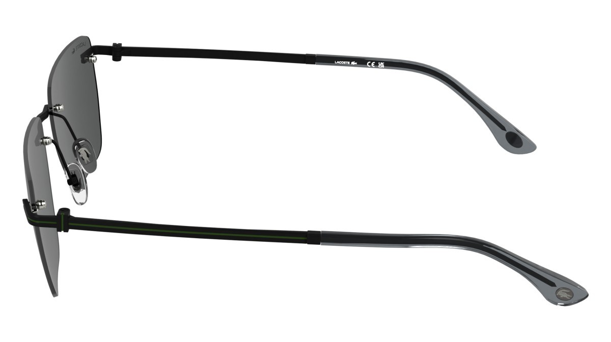 Sunglasses Lacoste L282S (002) color matte black/grey shape rectangle lenses solid grey
