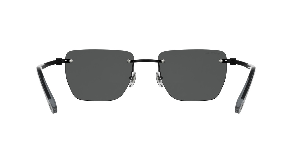 Sunglasses Lacoste L282S (002) color matte black/grey shape rectangle lenses solid grey