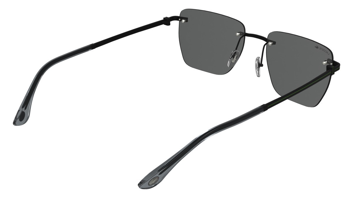 Sunglasses Lacoste L282S (002) color matte black/grey shape rectangle lenses solid grey