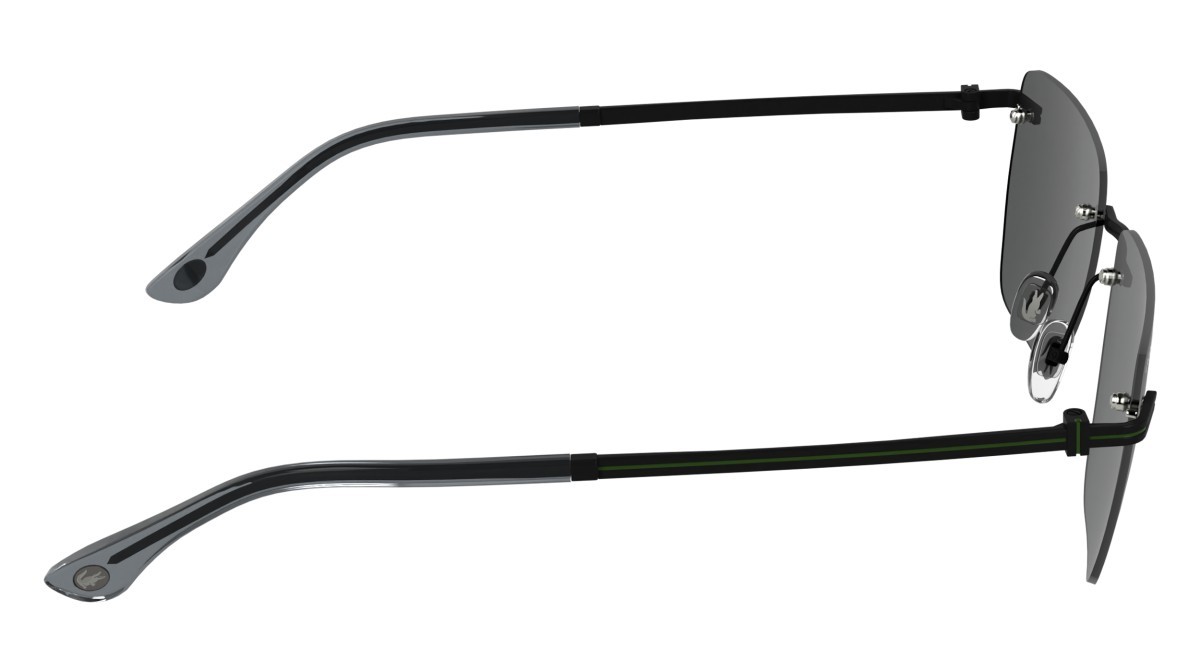 Sunglasses Lacoste L282S (002) color matte black/grey shape rectangle lenses solid grey